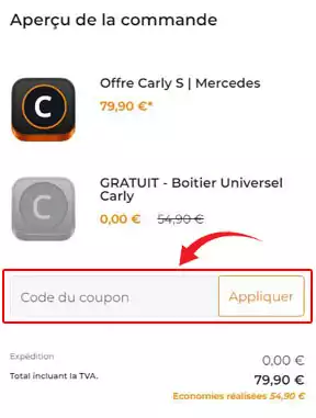 Code promo Carly